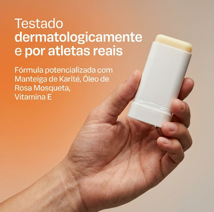Active Pro, stick antiatrito com manteiga de karité, óleo de rosa mosqueta e vitamina E