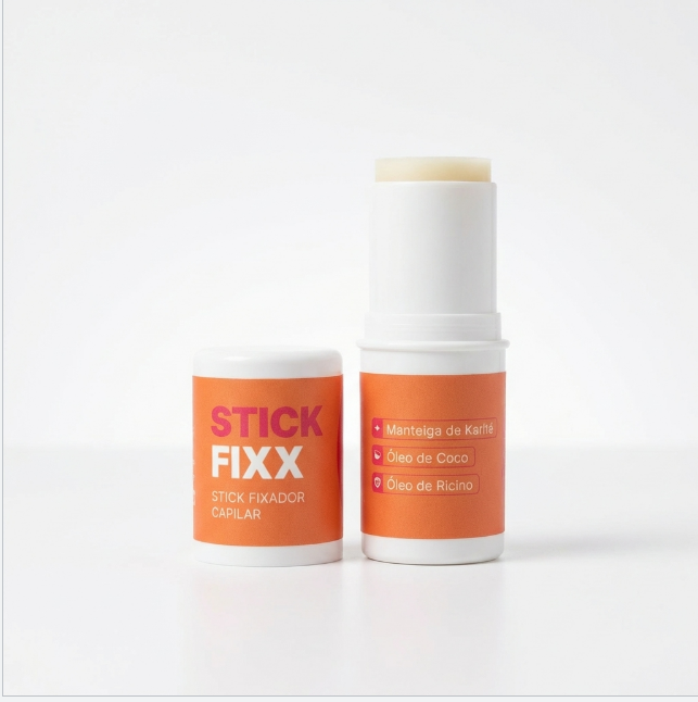 Cera antifrizz em bastão Stick Fixx para fios arrepiados